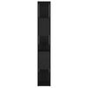 vidaXL Book Cabinet Room Divider Black 100x24x155 cm Engineered Wood