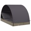 vidaXL 2-Person Sunbed with Round Roof Grey 211x112x140 cm Poly Rattan