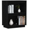 vidaXL Console Cabinet Black 60x34x75 cm Solid Wood Pine