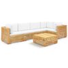 vidaXL 6 Piece Garden Lounge Set with Cushions Solid Teak Wood