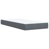 vidaXL Box Spring Bed with Mattress Dark Grey King Single Velvet