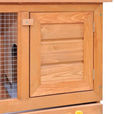 vidaXL Outdoor Rabbit Hutch Small Animal House Pet Cage 1 Door Wood