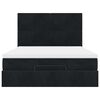 vidaXL Ottoman Bed with Mattresses Black Double Velvet