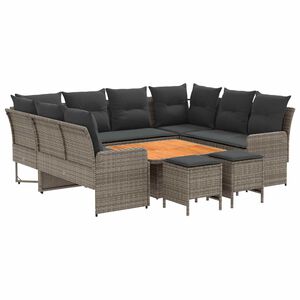 vidaXL Furniture Sets 8 pcs Grey and Dark Grey PE Rattan