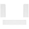 vidaXL 4 Piece TV Cabinet Set White Engineered Wood