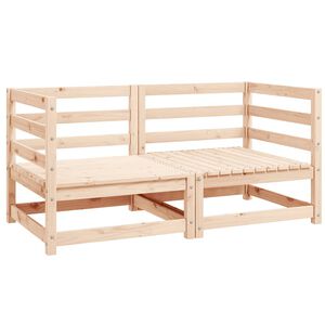 vidaXL Garden Corner Sofas 2 pcs Solid Wood Pine