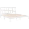 vidaXL Bed Frame without Mattress White Solid Wood 180x200 cm Super King