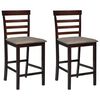vidaXL Bar Stools 2 pcs Brown Fabric