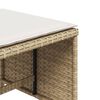 vidaXL Garden Stools with Cushions 4 pcs Beige 41x41x36 cm Poly Rattan