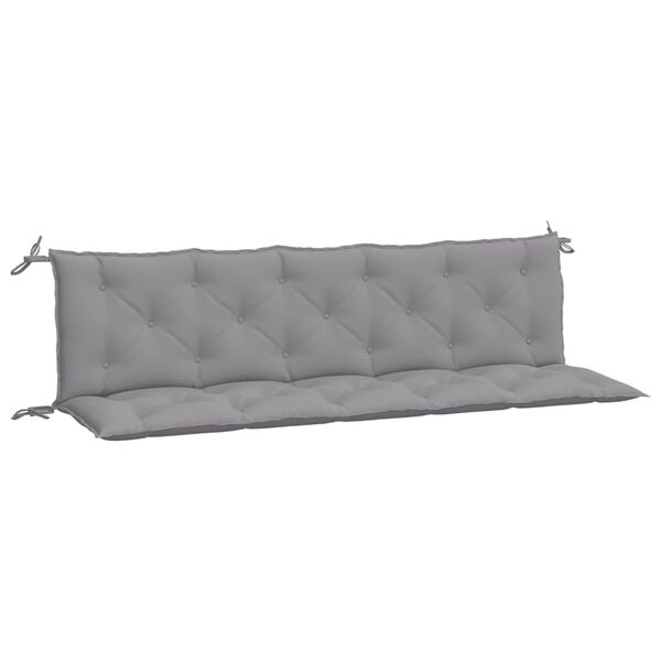 vidaXL Garden Bench Cushions 2pcs Grey 180x50x7cm Oxford Fabric