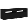 vidaXL TV Cabinet with LED Lights Black 120x35x40 cm