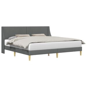 vidaXL Bed Frame with Headboard Dark Grey 180 x 200 cm Velvet