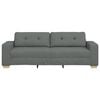 vidaXL 3-Seater Sofa Dark Grey 220x78x80 cm Fabric