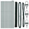 vidaXL Outdoor Hexagonal Fence Ground Fix 25 x 1.5 m PVC-Coated Steel