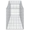 vidaXL Arched Gabion Baskets 4 pcs 200x50x60/80 cm Galvanised Iron