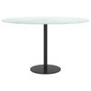 vidaXL Table Top White ?70x0.8 cm Tempered Glass with Marble Design
