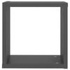 vidaXL Wall Cube Shelves 2 pcs Grey 30x15x30 cm