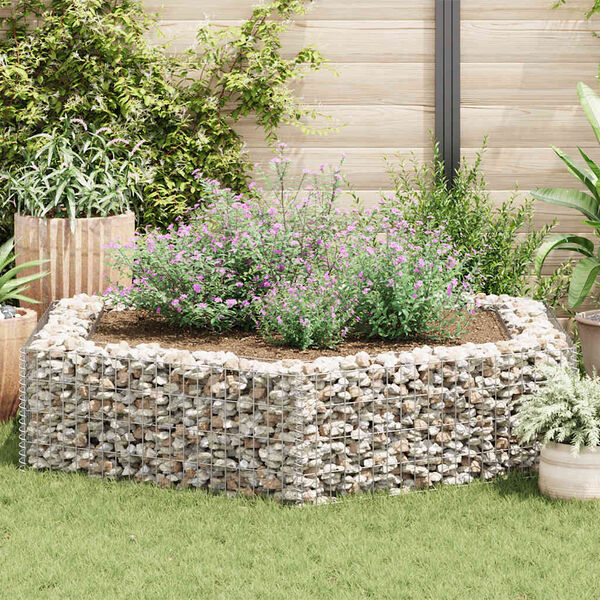 vidaXL Hexagonal Gabion Raised Bed 200x173x40 cm