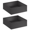 vidaXL Garden Planter 2 pcs Black 60 x 60 x 20 cm Cold-rolled Steel