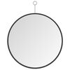 vidaXL Hanging Mirror with Hook Black 50 cm