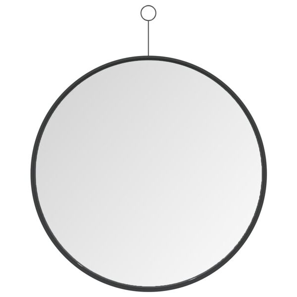 vidaXL Hanging Mirror with Hook Black 50 cm