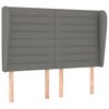 vidaXL Headboard with Ears Dark Grey 147x23x118/128 cm Fabric