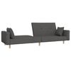 vidaXL 2-Seater Sofa Bed with Two Pillows Dark Grey Fabric