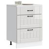 vidaXL Kitchen Base Cabinet "Lucca" High Gloss White Engineered Wood