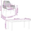 vidaXL 9 Piece Garden Dining Set with Cushions Grey Poly Rattan Glass