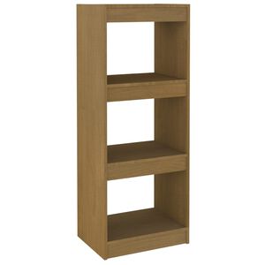 vidaXL Book Cabinet | Honey brown | Solid pinewood | Medium | Storage