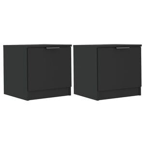vidaXL Bedside Cabinets 2 pcs Black 40x39x40 cm