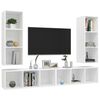vidaXL Wall-mounted TV Cabinets 4 pcs White Engineered Wood