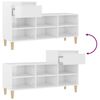 vidaXL Shoe Cabinet High Gloss White 102x36x60 cm Engineered Wood
