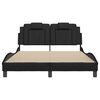 vidaXL Bed Frame "Viana" without Mattress Black 137x190 cm Double Faux Leather