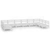 vidaXL Garden Lounge Set | White | Solid pinewood | 10 Piece | Modular
