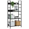 vidaXL 4-Layer Book Shelf Black 60x27.6x124.5 cm Engineered Wood
