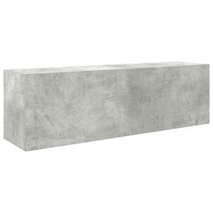 vidaXL Bathroom Wall Cabinet Concrete Grey 100x25x30 cm Engineered Wood