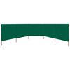 vidaXL 5-panel Wind Screen Fabric 600x80 cm Green