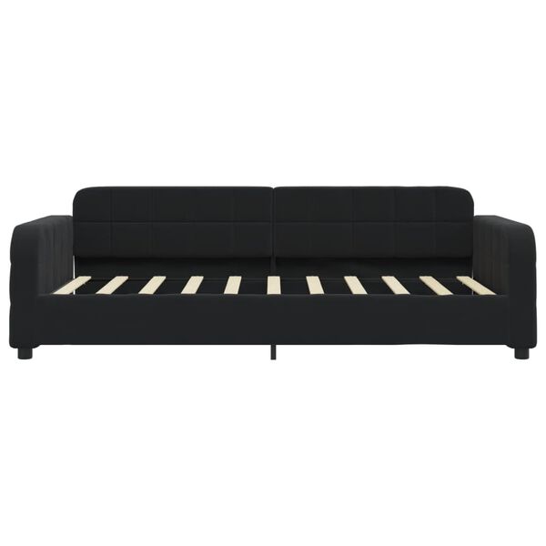 vidaXL Day Bed without Mattress Black 90x190 cm Velvet