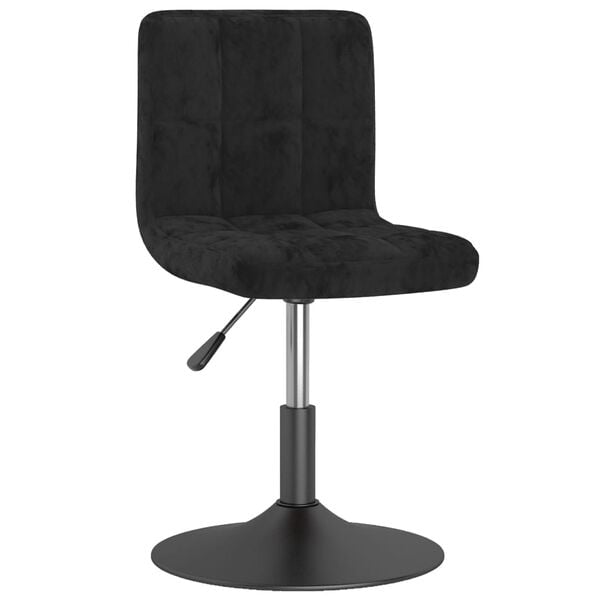 vidaXL Swivel Dining Chairs 2 pcs Black Velvet