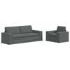 vidaXL Sofa Set 2 pcs Dark Grey Fabric