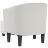 vidaXL Tub Chair with Footstool White Faux Leather