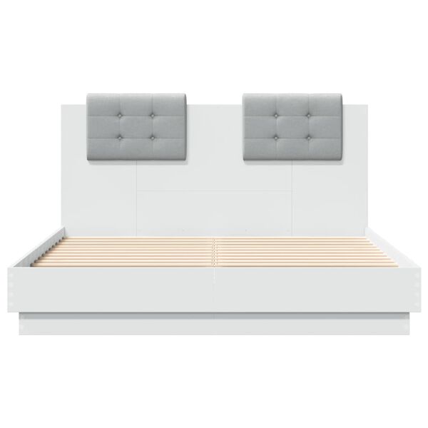 vidaXL Bed Frame without Mattress White 135x190 cm Double