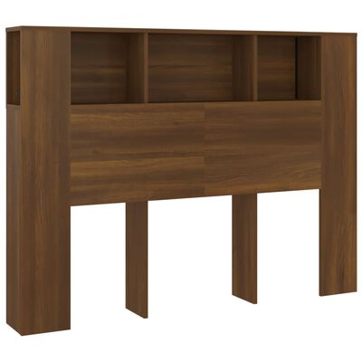 vidaXL Headboard Cabinet Brown Oak 140x18.5x104.5 cm