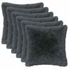 vidaXL Cushion with Pillow HEERLEN 6 pcs Anthracite PV Fleece