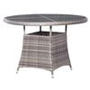 vidaXL 7 Piece Garden Dining Set Poly Rattan Anthracite & Grey