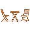 vidaXL Garden Dining Set | Natural Wood | Solid Acacia Wood | Compact | Foldable