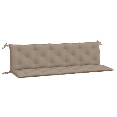 vidaXL Garden Bench Cushions 2 pcs Taupe 180x50x7cm Oxford Fabric