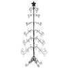 vidaXL Metal Christmas Tree for Decoration Black 215 cm