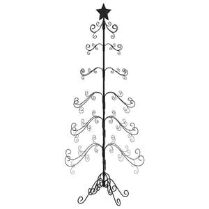 vidaXL Metal Christmas Tree for Decoration Black 215 cm